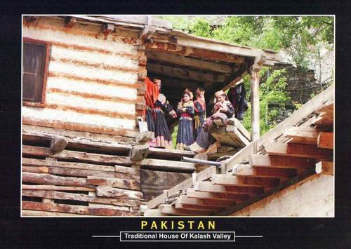 (image for) Pakistan Beautiful Postcard Traditional Houses Swat