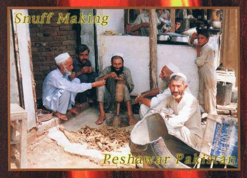 (image for) Pakistan Beautiful Postcard Snuff Making
