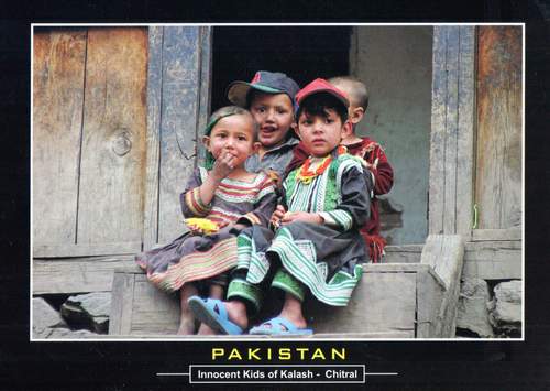 (image for) Pakistan Beautiful Postcard Innocent Kids Of Kailash Swat
