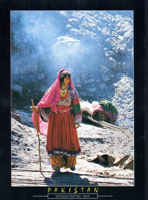 (image for) Pakistan Beautiful Postcard Kohistani Women Swat