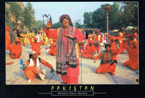 (image for) Pakistan Beautiful Postcard Sindhi Folk Dance