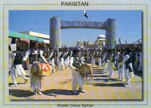(image for) Pakistan Beautiful Postcard Khattak Folk Dance Of NWFP