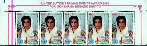 (image for) Pakistan Stamps 2008 Benazir Bhutto Shaheed