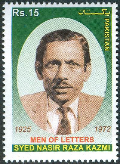 (image for) Pakistan Stamps 2013 Men Of Letters Series Syed Nasir Reza Kazmi