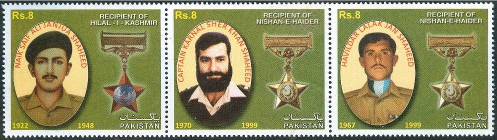 (image for) Pakistan Stamps 2013 Nishan-e-Haider & Hilal e Kashmir