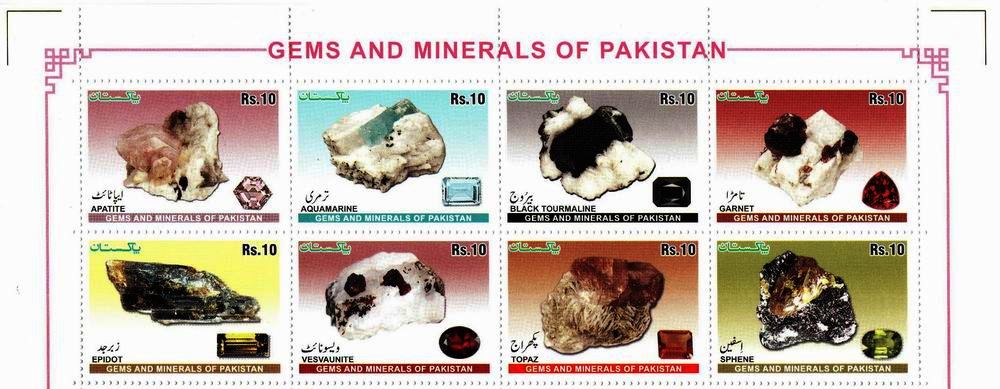 (image for) Pakistan Stamps 2014 Gems & Minerals Of Pakistan