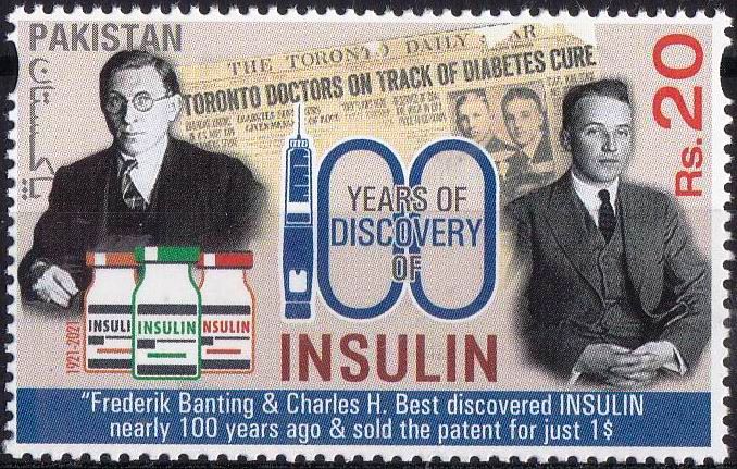 (image for) Pakistan Stamp 2021 100 Years Of Discovery Of Insulin