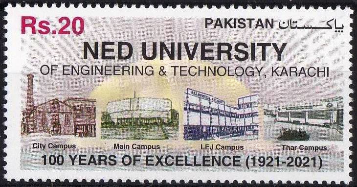 (image for) Pakistan Stamp 2021 NED University Of Engineering & Technology