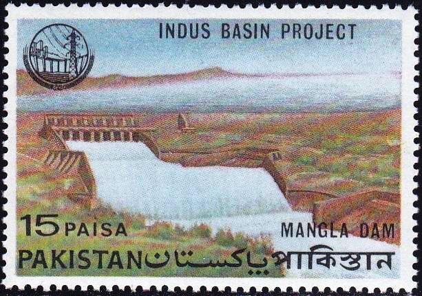 (image for) Pakistan Stamp 1967 Indus Basin Project (Mangla Dam)