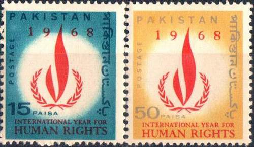 (image for) Pakistan Stamps 1968 International Year for Human Rights