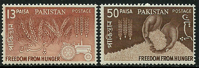 (image for) Pakistan Stamps 1963 Freedom from Hunger Campaign