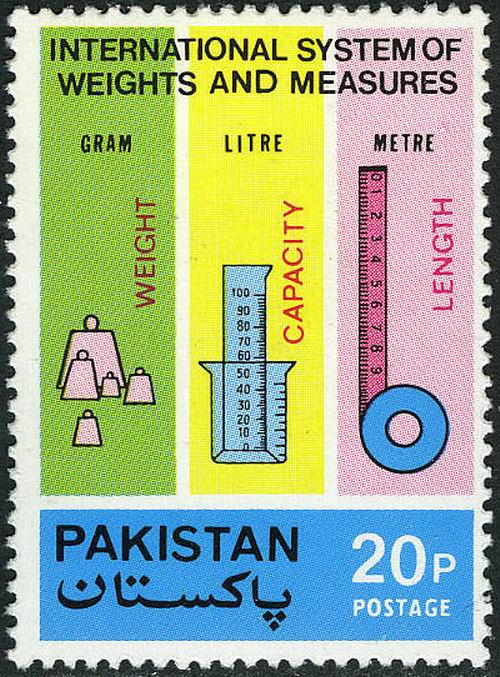 (image for) Pakistan Stamps 1974 Intenational System of Weight & Measures