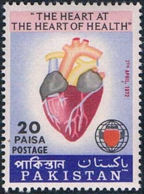 (image for) Pakistan Stamps 1972 World Health Day