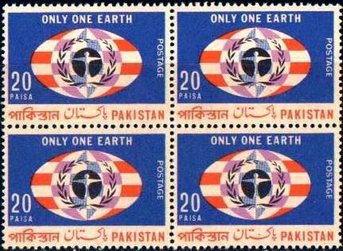 (image for) Pakistan Stamps 1972 Human Environment Earth Day