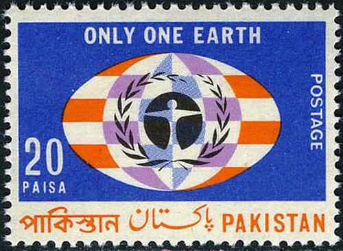 (image for) Pakistan Stamps 1972 Human Environment Earth Day