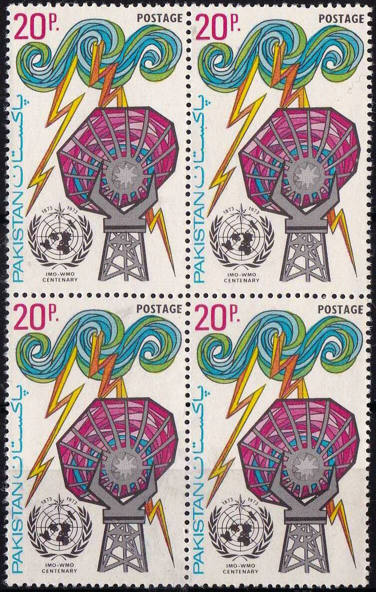 (image for) Pakistan Stamps 1973 World Meteorological Organization