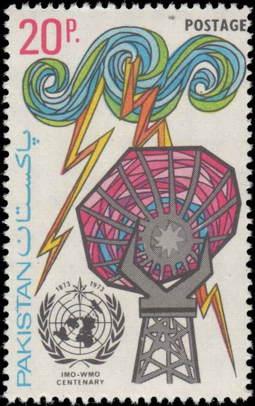 (image for) Pakistan Stamps 1973 World Meteorological Organization