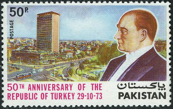 (image for) Pakistan Stamps 1973 Kemal Ataturk