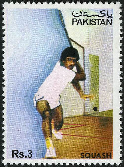 (image for) Pakistan Stamps 1984 Squash Jehangir Khan