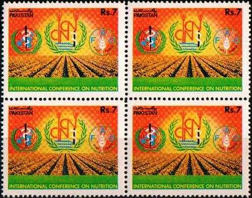 (image for) Pakistan Stamps 1992 International Conference On Nutrition