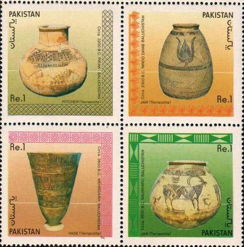 (image for) Pakistan Stamp Sheet 1989 Archaelogical Heritage Of Pakistan