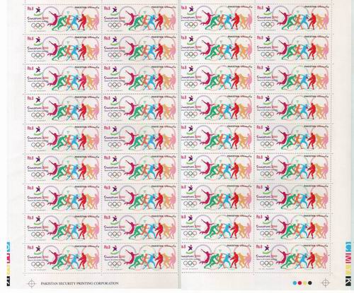 (image for) Pakistan Stamp Sheet 2010 Youth Olympic Basketball Table Tennis