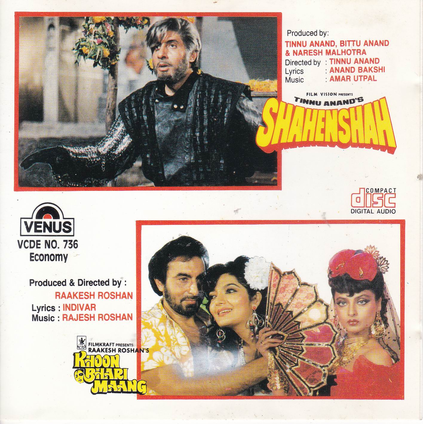 (image for) Indian Cd Shahenshah Khoon Bhari Maang Venus CD