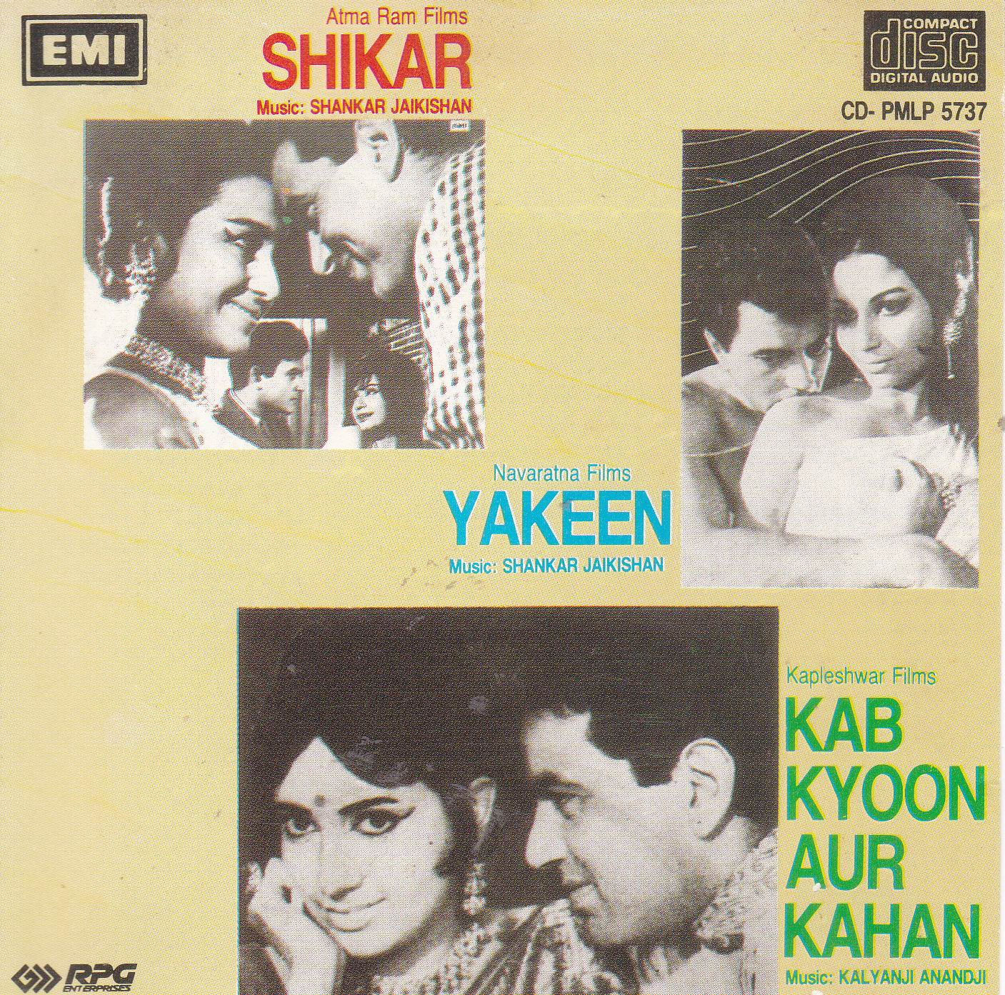 (image for) Indian Cd Shikar Yakeen Kab Kyoon Aur Kahan EMI CD