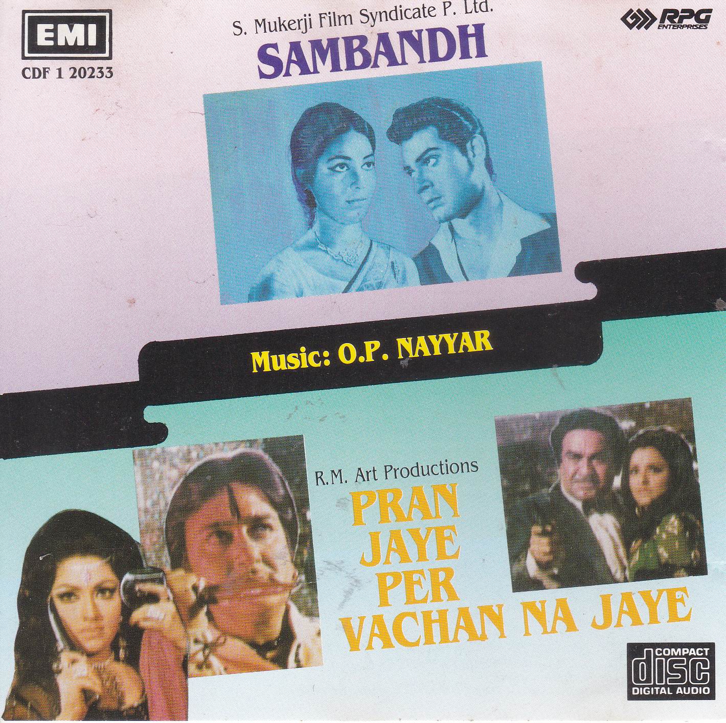 (image for) Indian Cd Sambandh Pran Jaye Per Vachan Na Jaye EMI CD