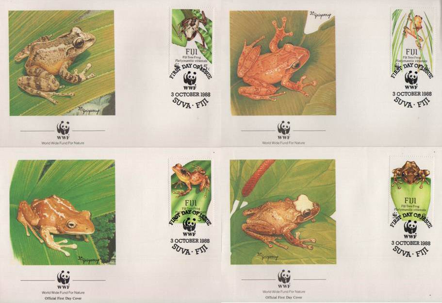 (image for) WWF Fiji 1988 Fdc Tree Frog