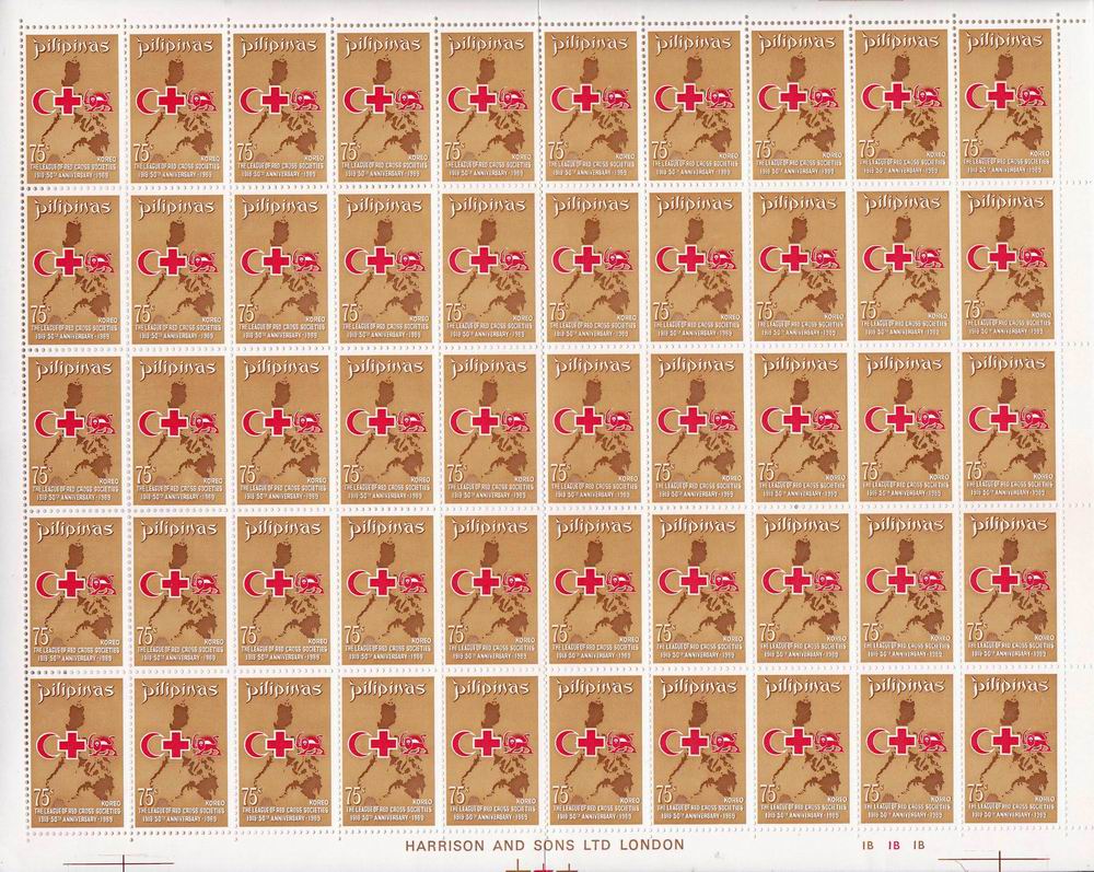 (image for) Philippines 1969 Stamps Anniversary League Of Red Cross Society