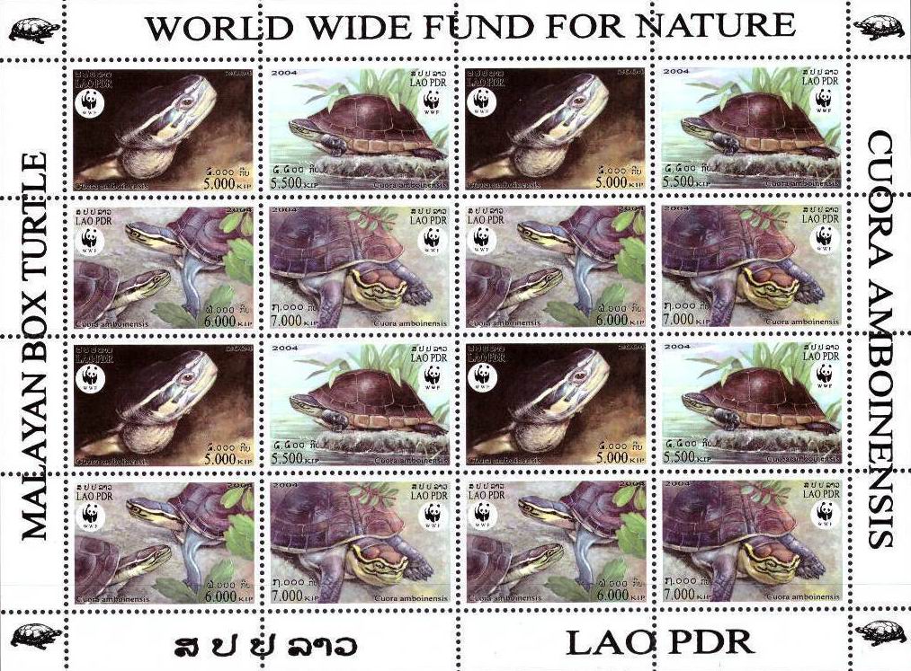 (image for) WWF Laos 2004 Stamp Malayan Box Turtle MNH