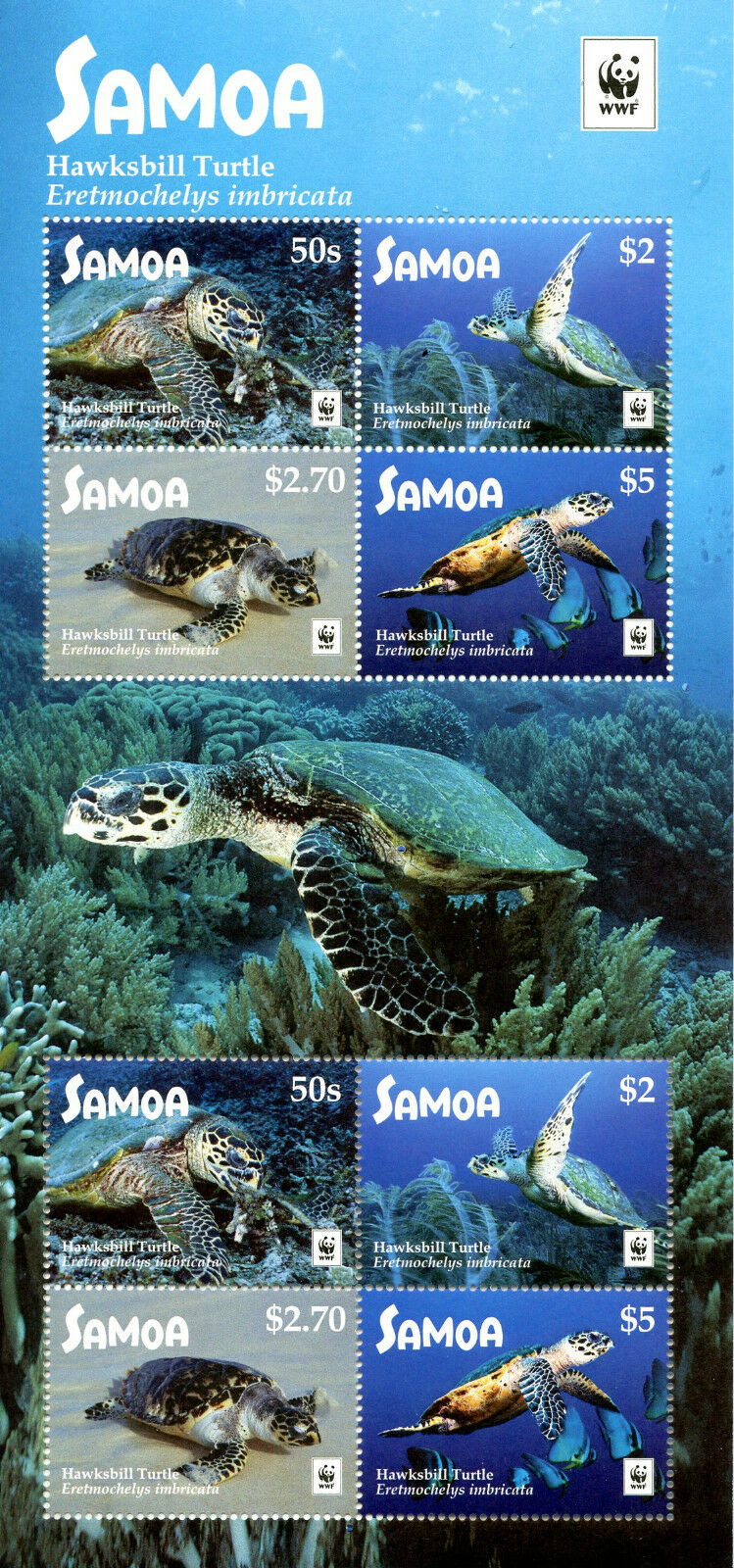 (image for) WWF Samao 2016 S/Sheet & Stamps Turtles MNH