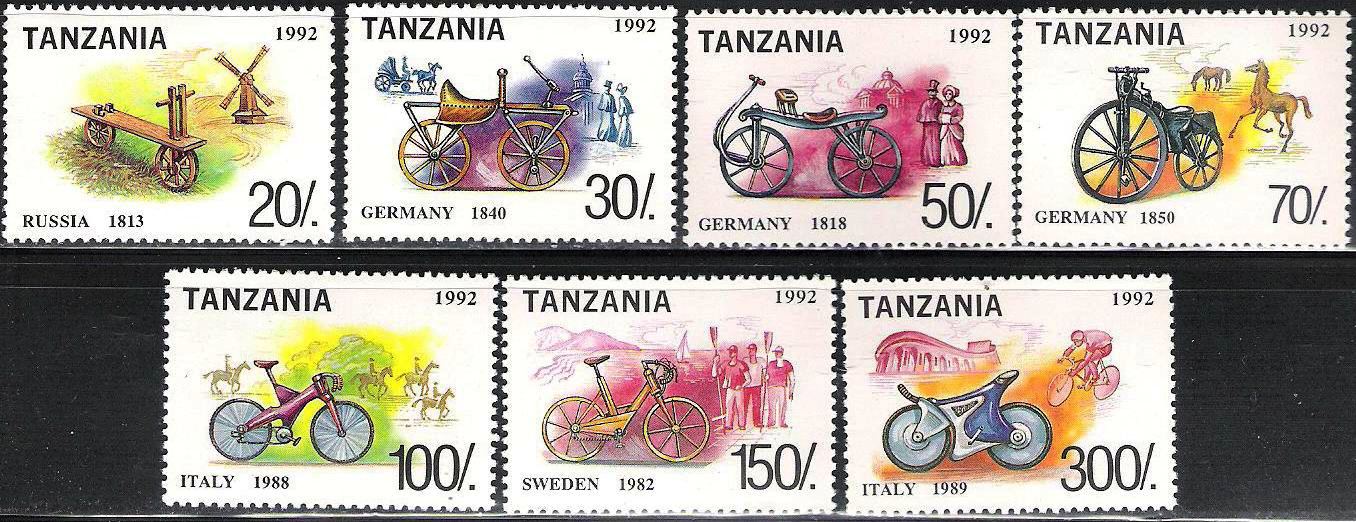 (image for) Tanzanis 1992 Stamps Old Bicycles