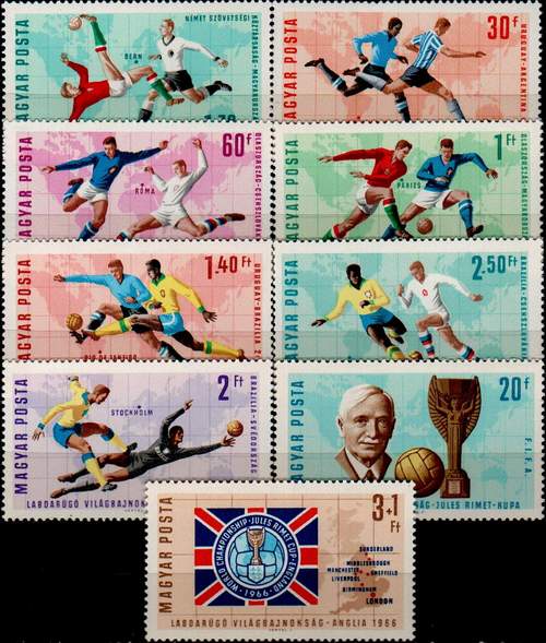 (image for) Hungary 1966 Stamps World Cup Football Championships