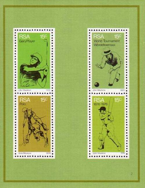 (image for) South Africa 1976 S/Sheet Stamp World Golf Tournament