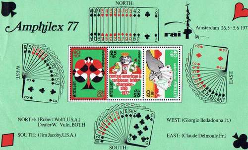 (image for) Nederland 1977 S/Sheet Stamp Cards Championship