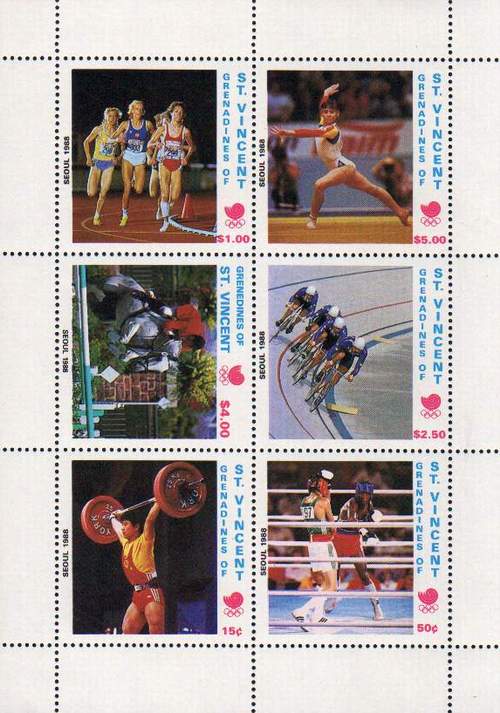 (image for) St Vincent 1988 Stamps Seoul Olympics