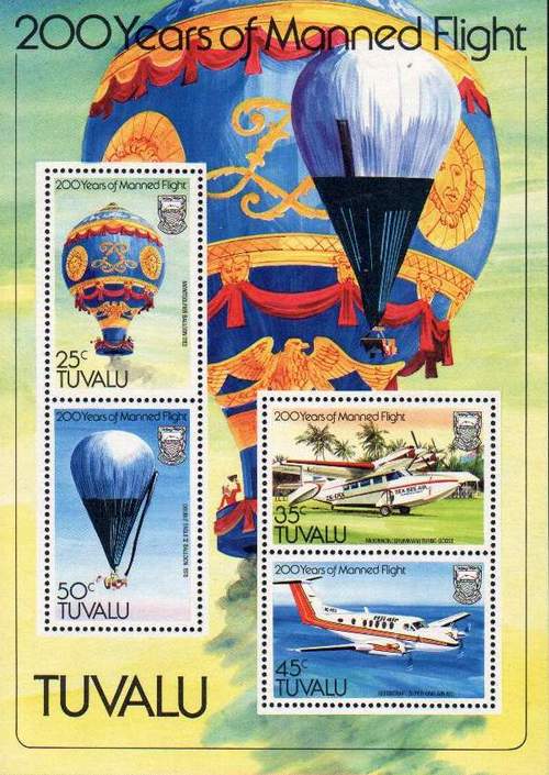 (image for) Tuvalu 1983 S/Sheet 200 Years Of Manned Flight Ballons