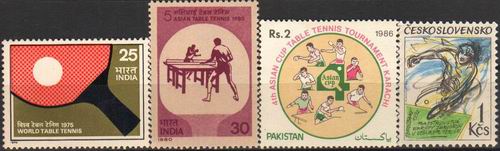 (image for) Pakistan 1986 Stamps India Ceskoslovensko Table Tennis