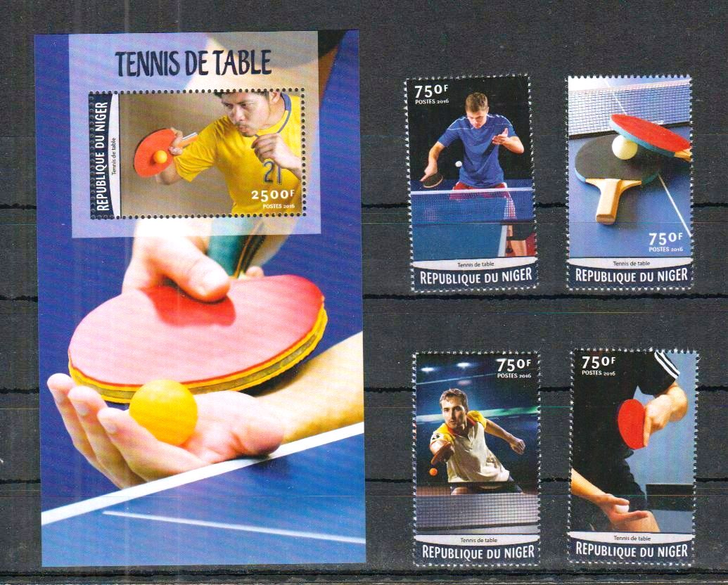 (image for) Niger 2016 S/Sheets Table Tennis MNH