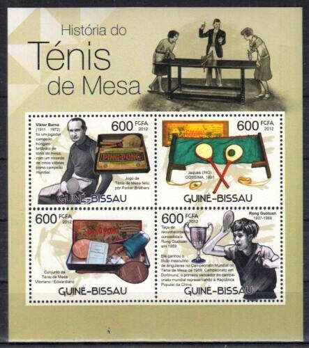 (image for) Guine Bissau 2012 Stamps History of Table Tennis