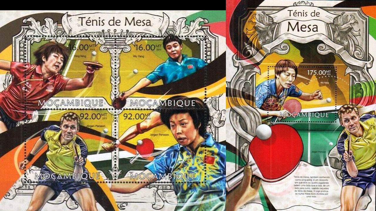 (image for) Mozambique 2013 S/Sheets Table Tennis MNH