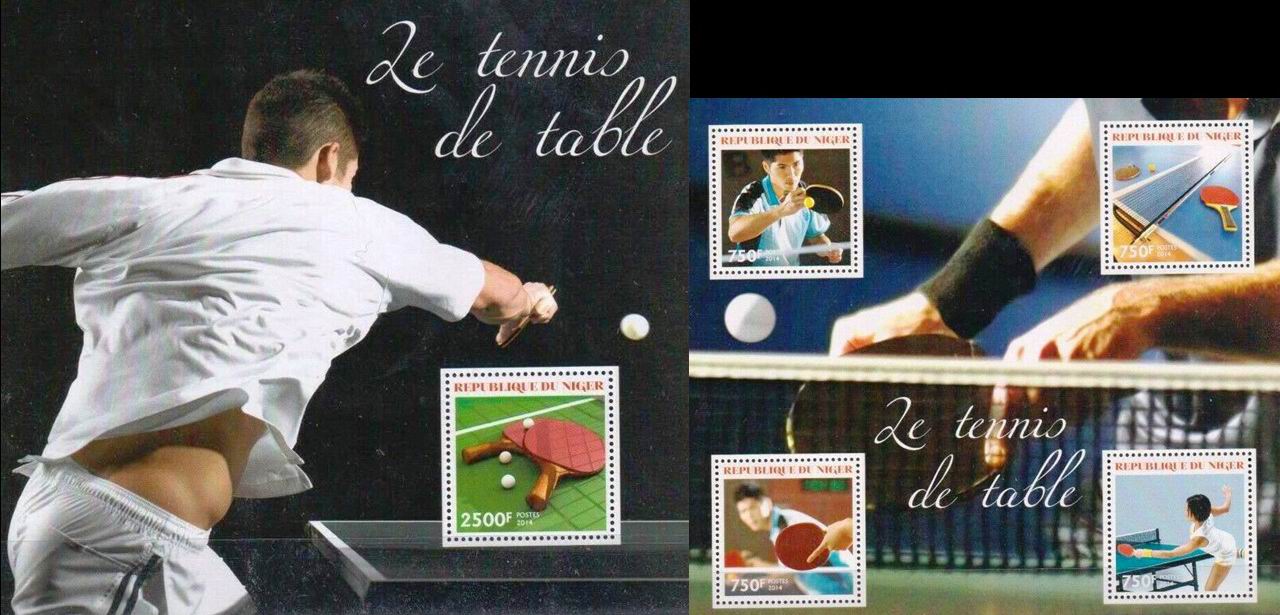 (image for) Niger 2014 S/Sheets Table Tennis MNH