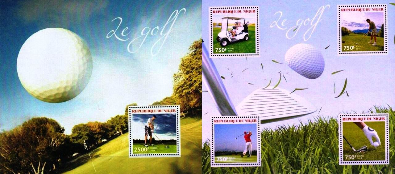 (image for) Niger 2014 S/Sheets Golf MNH