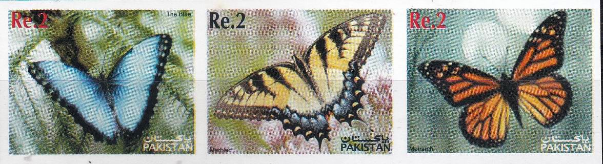 (image for) Pakistan Stamps 1984 Butterflies Unissued