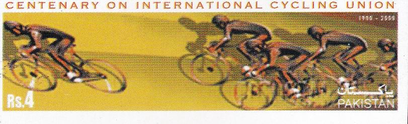 (image for) Pakistan Stamps 2001 International Cycling Union Unissued