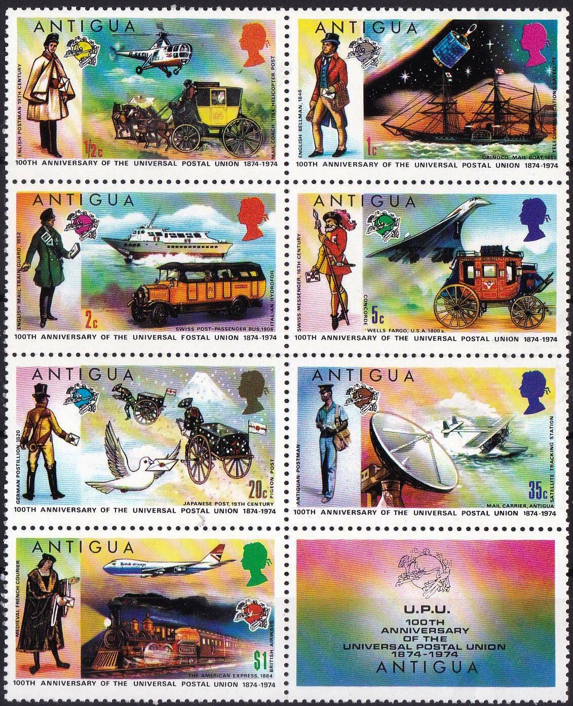 Antigua 1974 Stamps Centenary Of UPU Concorde MNH