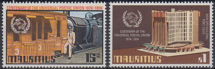 (image for) Mauritius 1974 Stamps Centenary Of UPU MNH