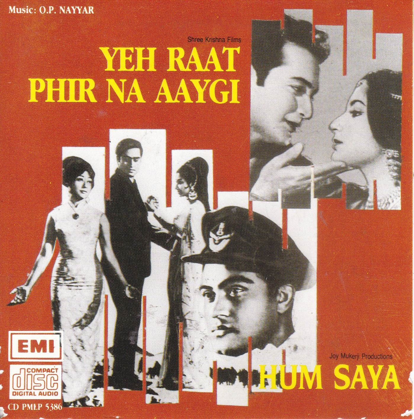 (image for) Indian Cd Ye Raat Phir Na Aaygi Humsaya EMI CD